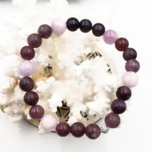 CALME et SOMMEIL - Bracelet Création avec perles de 8 mm et mix perles Kunzite, Lépidolite