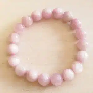 KUNZITE - Bracelet perles de diamètre 10 mm environ