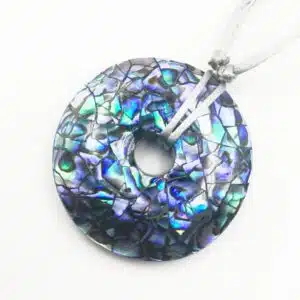 ABALONE (Nacre Paua) - Beau Donut pour montage en pendentif