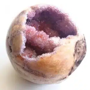 AGATE - AMETRINE - Surprenante Sphère cristallisée de 14cm