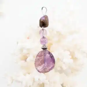 CREATIVITE, Equilibre entre CALME et JOIE - Amétrine, Charoite - Création d'un très joli pendentif