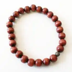 BOIS Naturel - Bracelet de perles de diamètre 8 mm