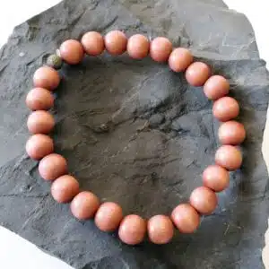 BOIS Naturel de Noisetier - Bracelet de perles de diamètre 8 mm