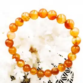 CORNALINE - Bracelet de perles de diamètre 8mm