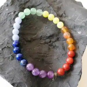 Création d'un bracelet Enfant "7 CHAKRA / ARC EN CIEL " en perles de toutes les couleurs de 6 mm