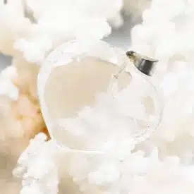 CRISTAL de ROCHE - Joli coeur monté en pendentif