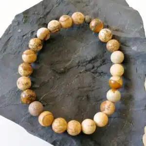 JASPE PAYSAGE - Bracelet de perles de diamètre 8 mm