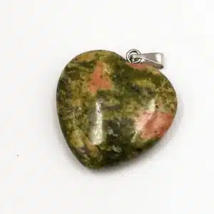 JASPE UNAKITE - Joli coeur monté en pendentif