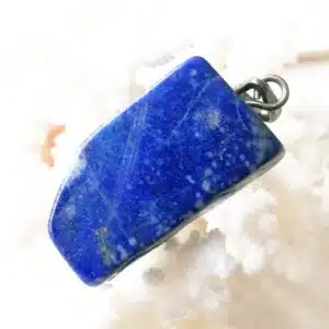 LAPIS LAZULI - Cabochon monté en Pendentif - forme libre