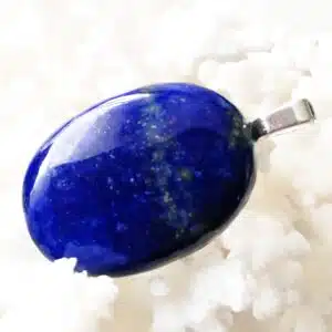 LAPIS LAZULI - Cabochon monté en Pendentif - forme ovale