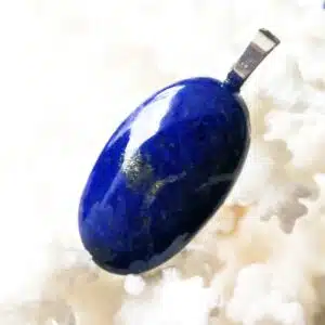 LAPIS LAZULI - Cabochon monté en Pendentif - forme ovale