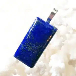 LAPIS LAZULI - Cabochon monté en Pendentif - forme rectangulaire