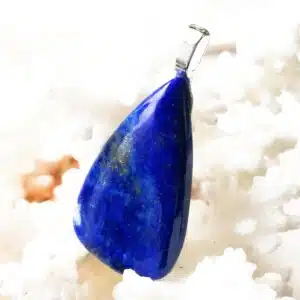 LAPIS LAZULI - Cabochon monté en Pendentif - forme triangulaire