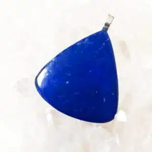 LAPIS LAZULI - Cabochon monté en Pendentif - forme trigonale
