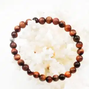 OEIL DE TIGRE (Caramel) -  Bracelet de perles de diamètre 6 mm