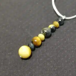 OEIL DE TIGRE jaune- OEIL DE FAUCON - Pendentif Création