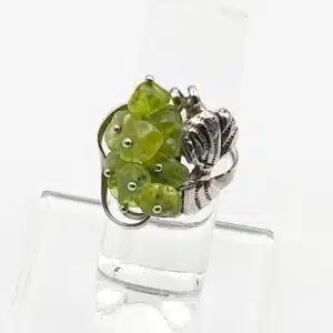 PERIDOT - Bague en Acier réglable gravée en forme de nœud