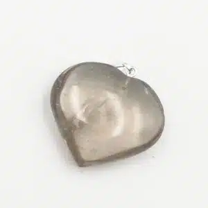 QUARTZ ENFUME - Joli pendentif coeur