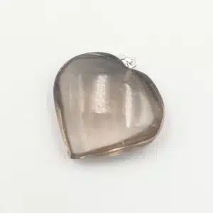 QUARTZ ENFUME - Joli pendentif coeur