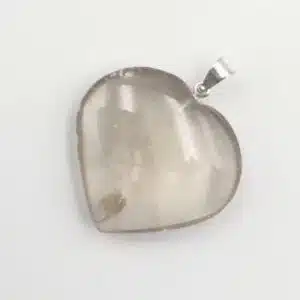 QUARTZ ENFUME - Joli pendentif coeur