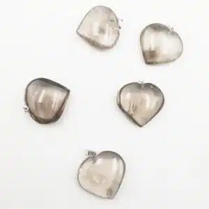 QUARTZ ENFUME -  joli pendentif coeur