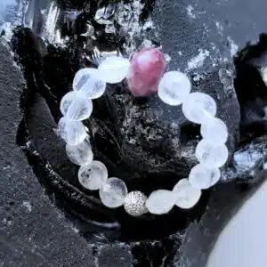 PIERRE DE LUNE et RUBIS - Jolie bague ajustable