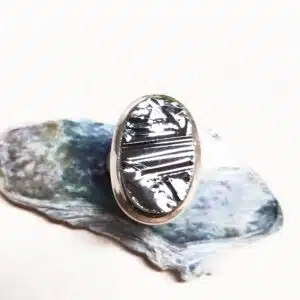 SILICIUM brut - Bague en Argent 925 réglable