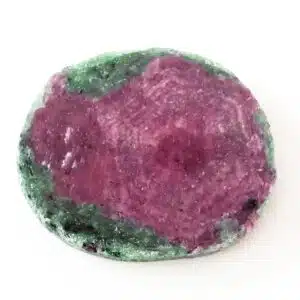 RUBIS SUR ZOISITE (Anyolite) - Cabochon / Plaque "fancy cut" - 23.5 Grs - Collection - Montage Bijoux