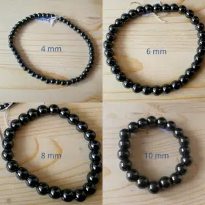 HEMATITE - Bracelet de perles 4, 6, 8, 10 mm