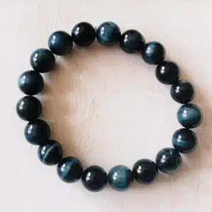 ŒIL DE FAUCON -  Bracelet en perles de 10 mm