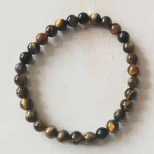 ŒIL DE TIGRE -  Bracelet de perles de diamètre 6 mm