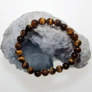 ŒIL DE TIGRE -  Bracelet de perles de diamètre 8 mm