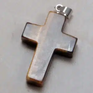 ŒIL DE TIGRE -  Pendentif en forme de croix
