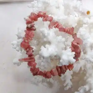 RHODOCROSITE - Bracelet perles de forme Chips
