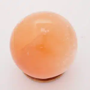 SELENITE Orange - Belle sphère ornementale de 6,6 cm de diamètre