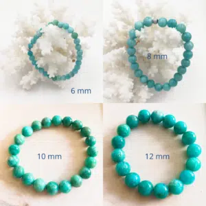 AMAZONITE - Bracelet Perles De Diamètre 6,8,10,12mm