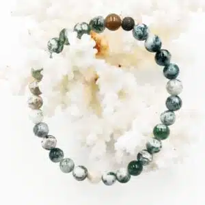 AGATE MOUSSE - Bracelet en perles 6 mm