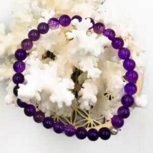 AMETHYSTE URUGUAY - Bracelet de perles de 6mm