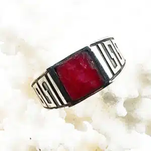 RUBIS - Bague "homme" en Argent 925/1000 de taille 62