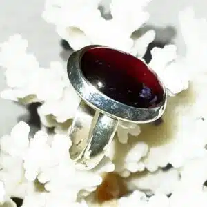 GRENAT ALMANDIN - Bague en argent 925 réglable