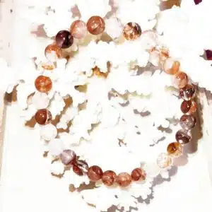 QUARTZ HEMATOIDE - bracelet perles de 6mm