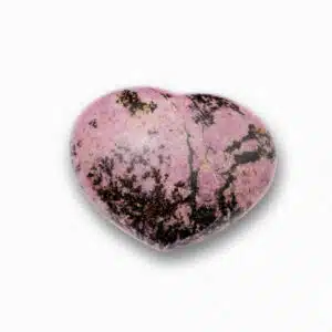 RHODONITE mix noir et rose - Très joli cœur de 7.5 cm