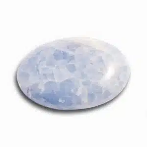 CALCITE BLEUE - Beau galet de 88 grs et 6,5 cm