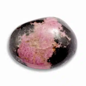 RHODONITE mix noir et rose  - Très jolie galet de 5cm et 103 grs