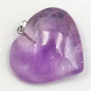 AMETHYSTE Brésil - Joli coeur monté en pendentif 03