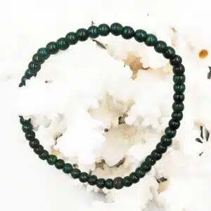 MALACHITE foncée - Bracelet perles de diamètre 4 mm environ