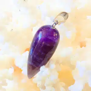 AMETHYSTE Brésil - Joli goutte monté en pendentif