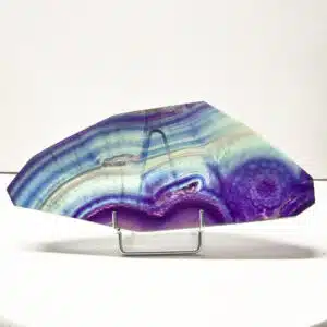 FLUORITE A BANDES - Incroyable plaque couleur vert-violet-blanc - 27 cm et 744 gr
