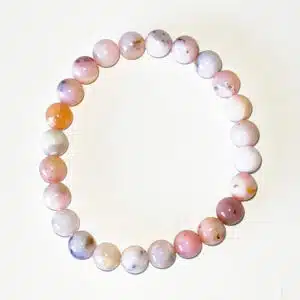 OPALE ROSE - Bracelet en perles de 8 mm