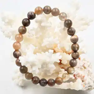 PIERRE DE LUNE NOIRE - Bracelet en perles de 8mm